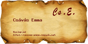 Csávás Emma névjegykártya